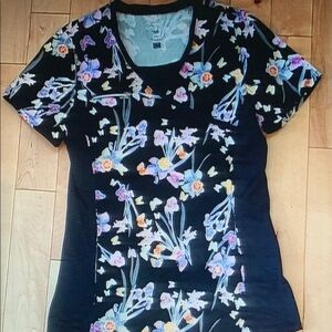 Floral Black Women's Top